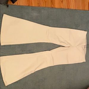 Free people cream flare pants size 30 worn once